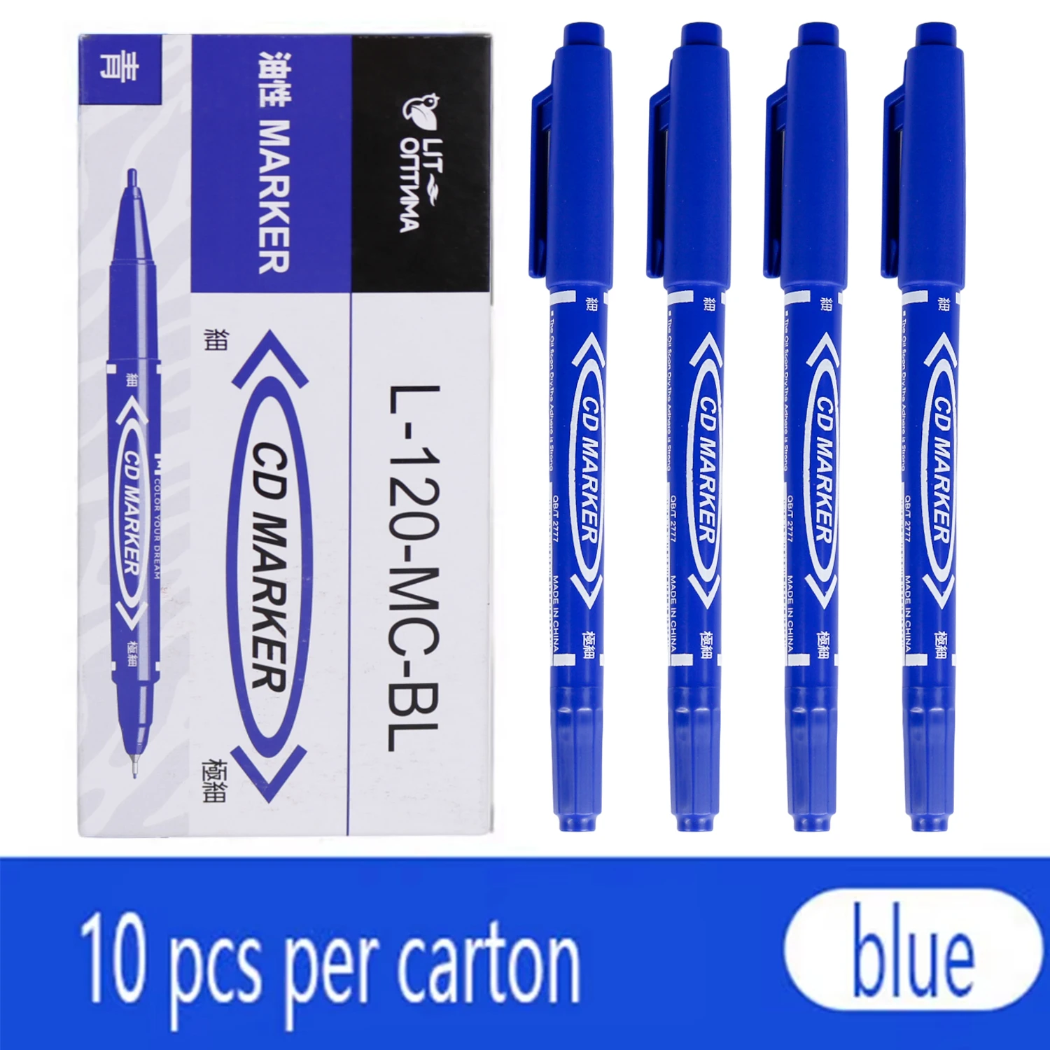 10pcs Dual-Tip Black Tattoo Skin Marker Piercing Art Marking Pen Tattoo Supply For Permanent Makeup Life Office Supplies