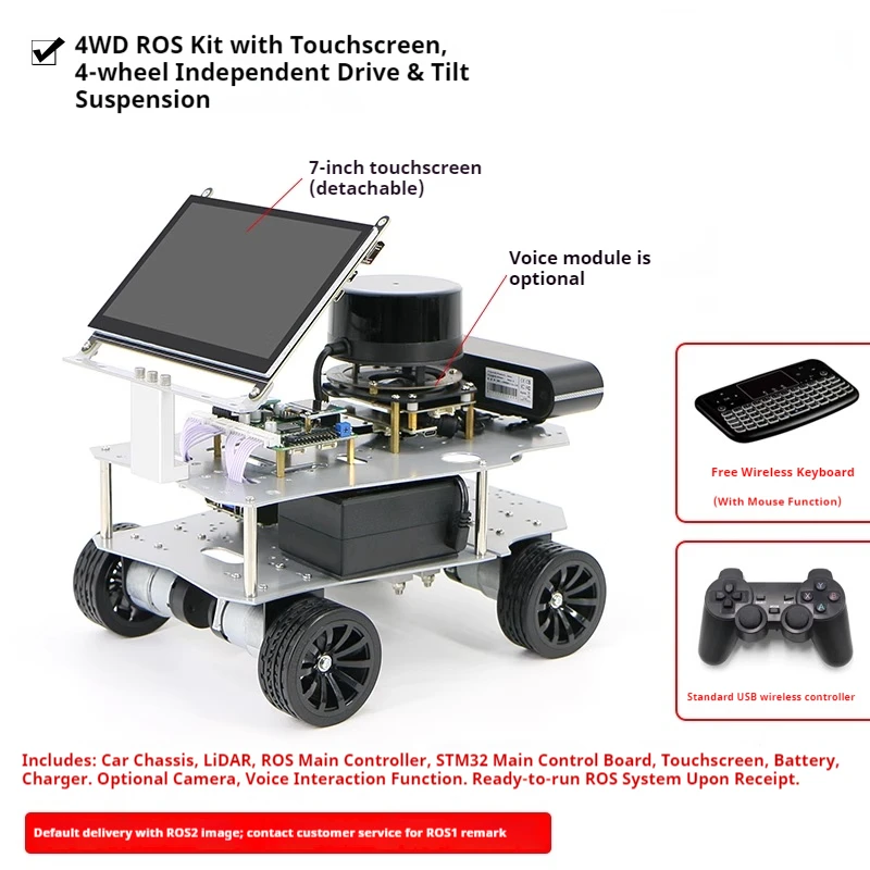 

Ackerman ROS2 Robot R550 Дифференциал Автомобильное колесо Macnami Raspberry Pi с открытым исходным кодом SLAM Картографическая навигация