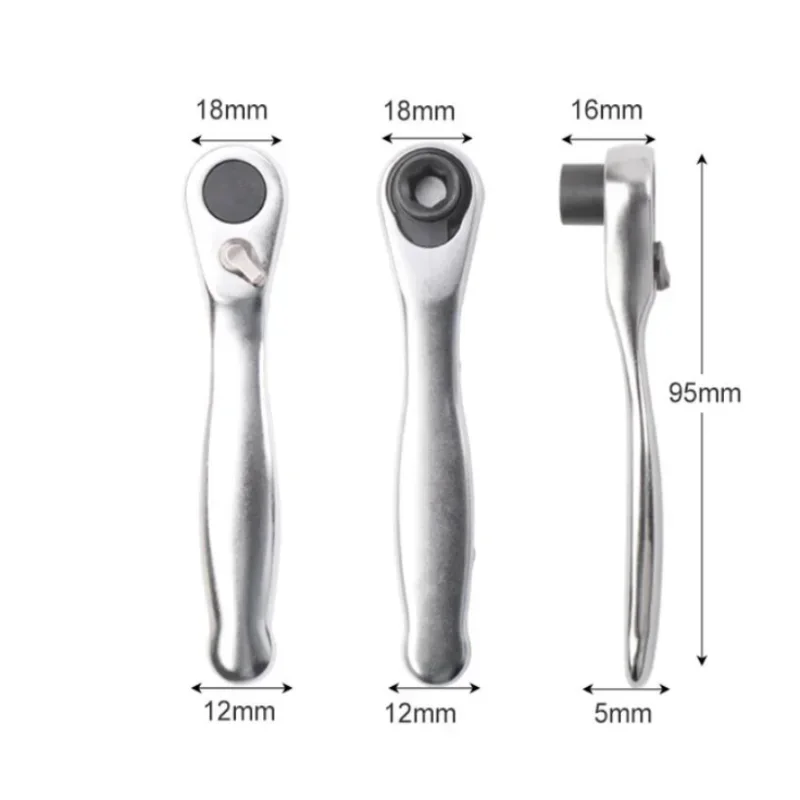 

1/4 дюйма двусторонний быстроразъемный мини-ключ с 72 зубьями, шестигранный гаечный ключ, отвертка, 1 шт.