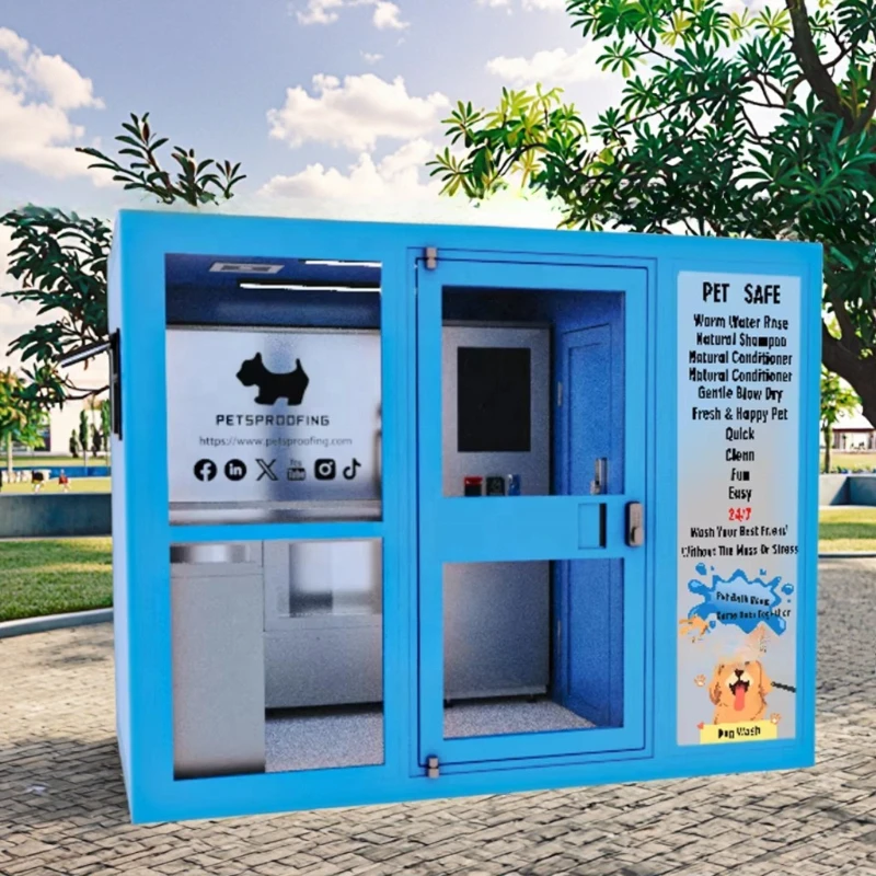 Outdoor kiosk self-service dog washing machine pet cleaning and grooming machine smart house luxury set