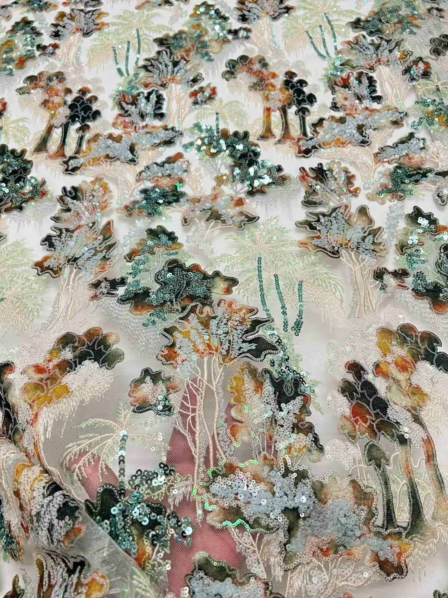 

African Sequins Embroidery Lace Fabric, Groom Lace Fabric, Luxury Beaded Wedding Party Dress, High Quality, HX72, 5 Yards, 2026