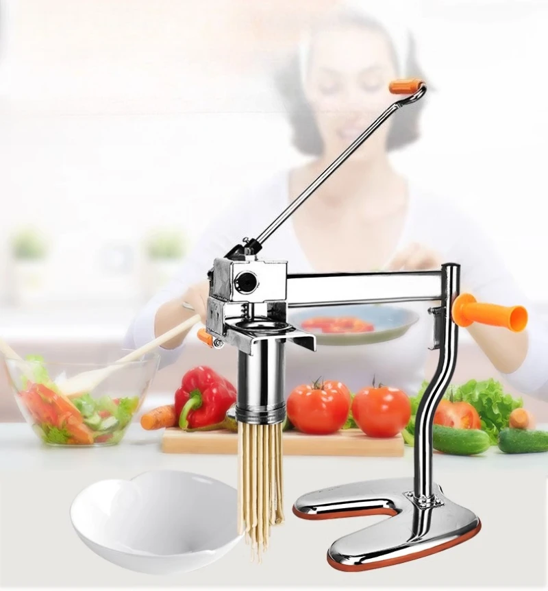 Manual Stainless Steel Noodle Pressing Machine Portable Two-axis Moodle Making Machine Household