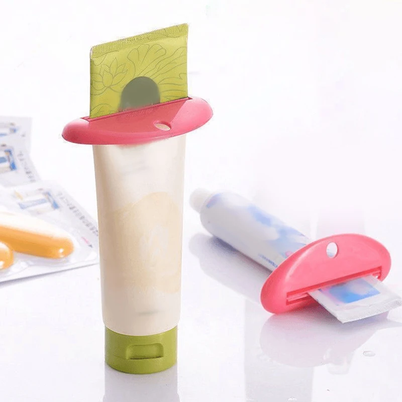 Dispensador de pasta de dientes Manual multifunción, exprimidor de tubo de crema, Clip de extrusión, abrazadera exprimidora, 5 piezas