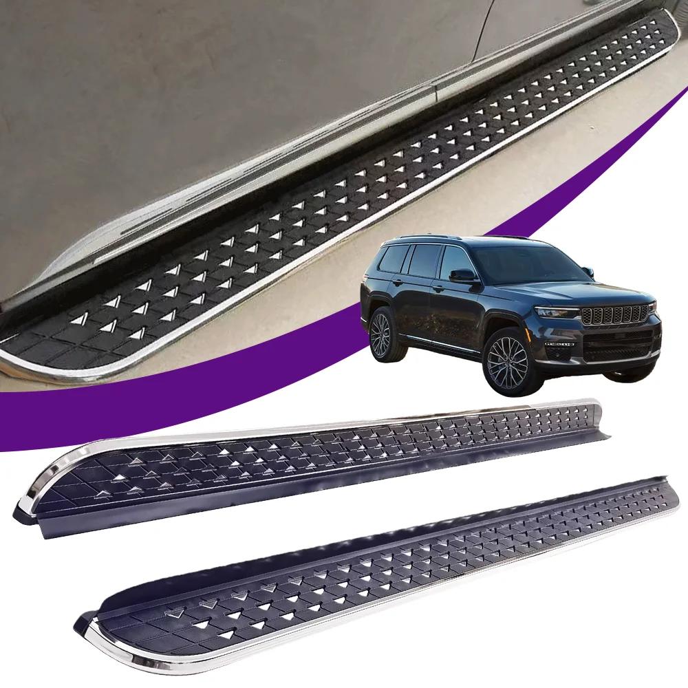 

2Pcs Running Board Side Steps Compatible with Jeep Grand Cherokee 2022-2025 2026, Step Pedal Door Fixed Nerf Bars, with Brackets