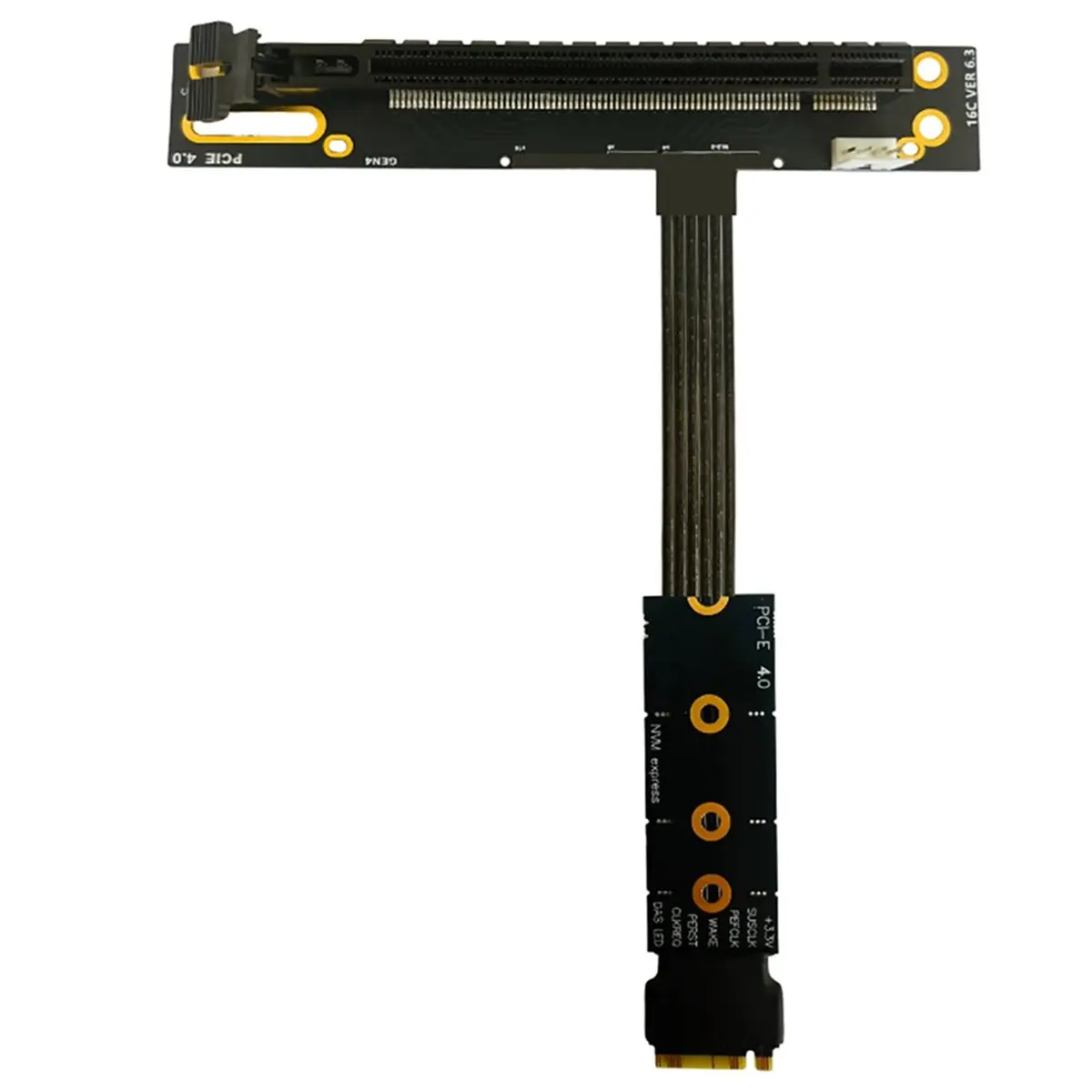 a89z-25cm-pcie-40-x4ライザーケーブル-m2-nvme-key-m用-pci-e-x16延長ケーブル-gen-4-sata電源ケーブル-64g-bps-gpuエクステンダー
