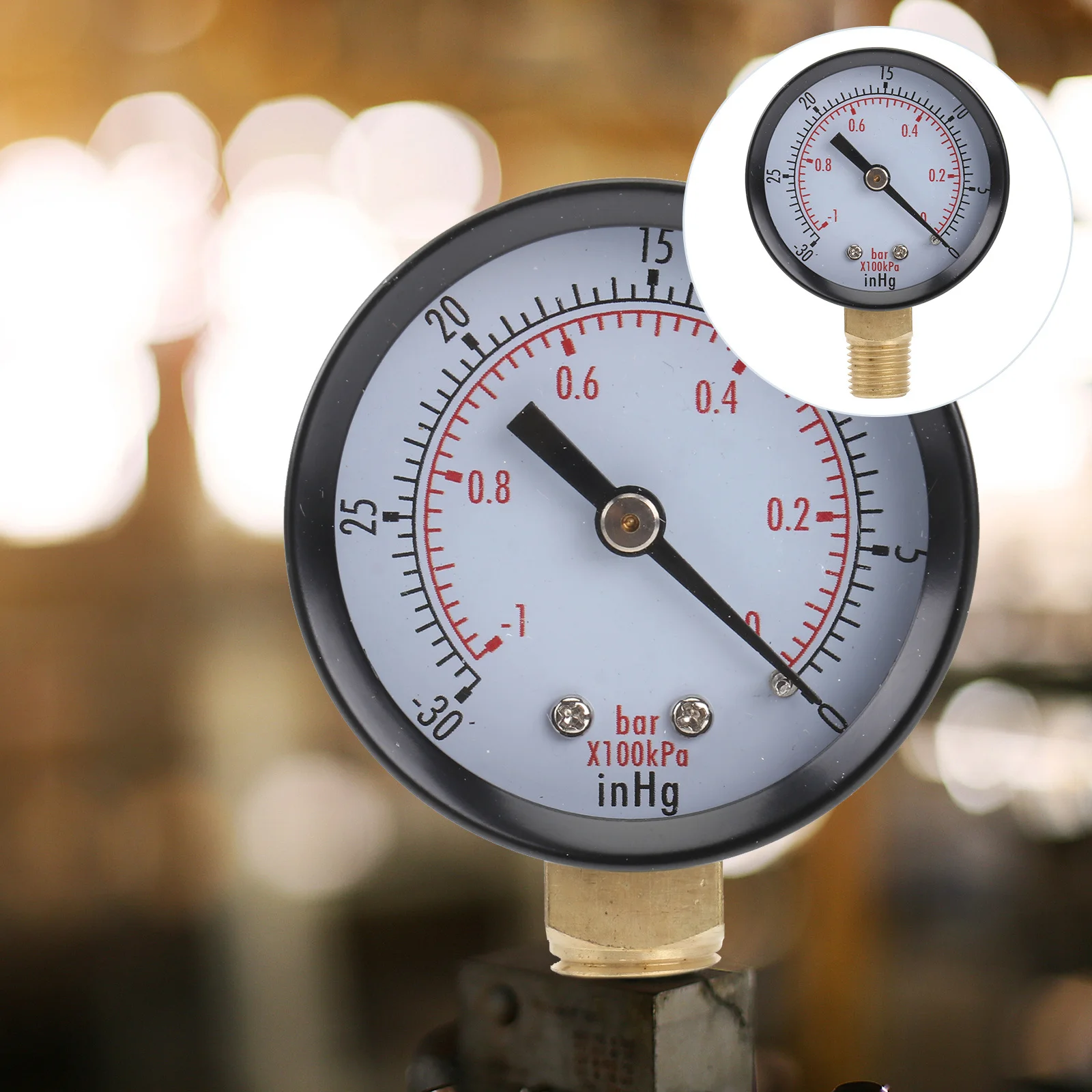 

Vacuum Pressure Gauge 0-30Inhg Mini Portable Tester For Air Compressor Water Oil Gas Vacuum Gauge Tester Instrument