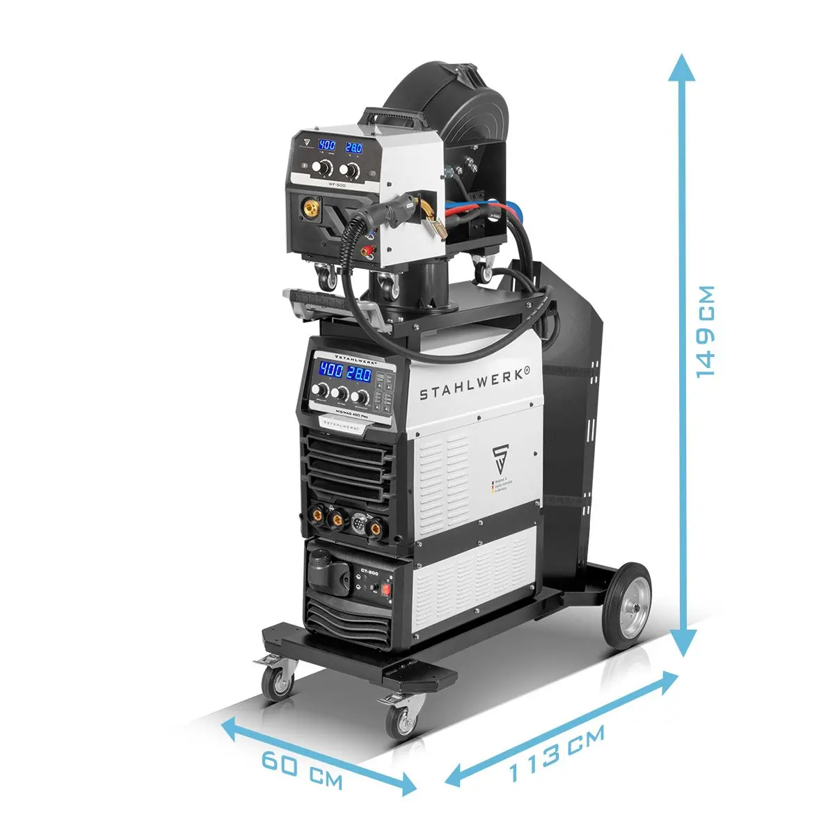 Stahlwerk MIG400 CO2 MIG MAG Industrial Welder 3-Phase 380V IGBT Inverter ARC 400A New Condition MMA Welder Core Motor Component