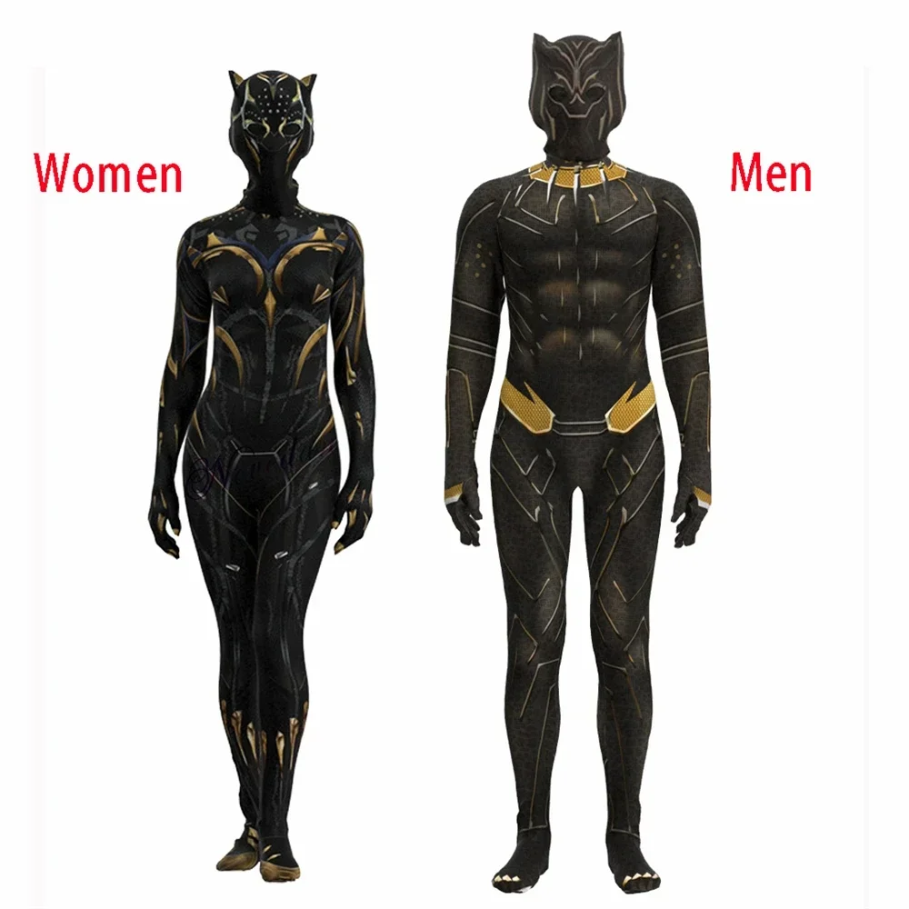 Panther 2 Wakanda Forever Superhero สีดํา Shuri คอสเพลย์เครื่องแต่งกายชุด Jumpsuit บอดี้สูท Carnival เครื่องแต่งกายสําหรับผู้หญิงผู้ชายเด็ก