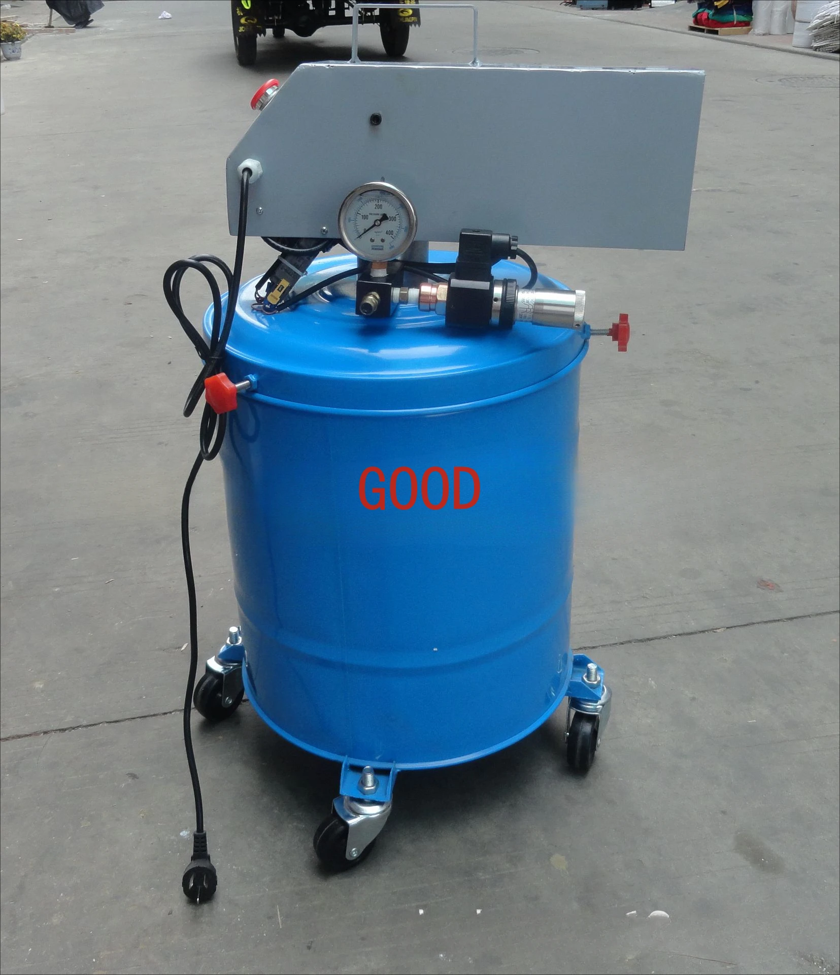 220V/24V Electric High Pressure Butter Filling Machine 40L Barrel Type High Pressure Grease Filler