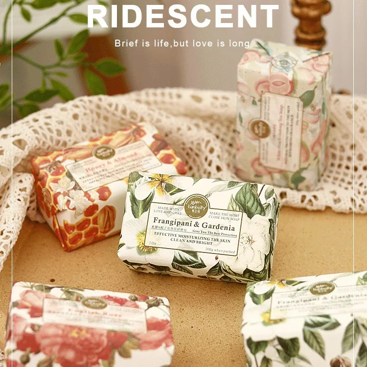 Flower-fragranced Soap Aroma 200g Essential Oil Soap Handmade Soap For Body Cleansing Gift Wedding Party Favors