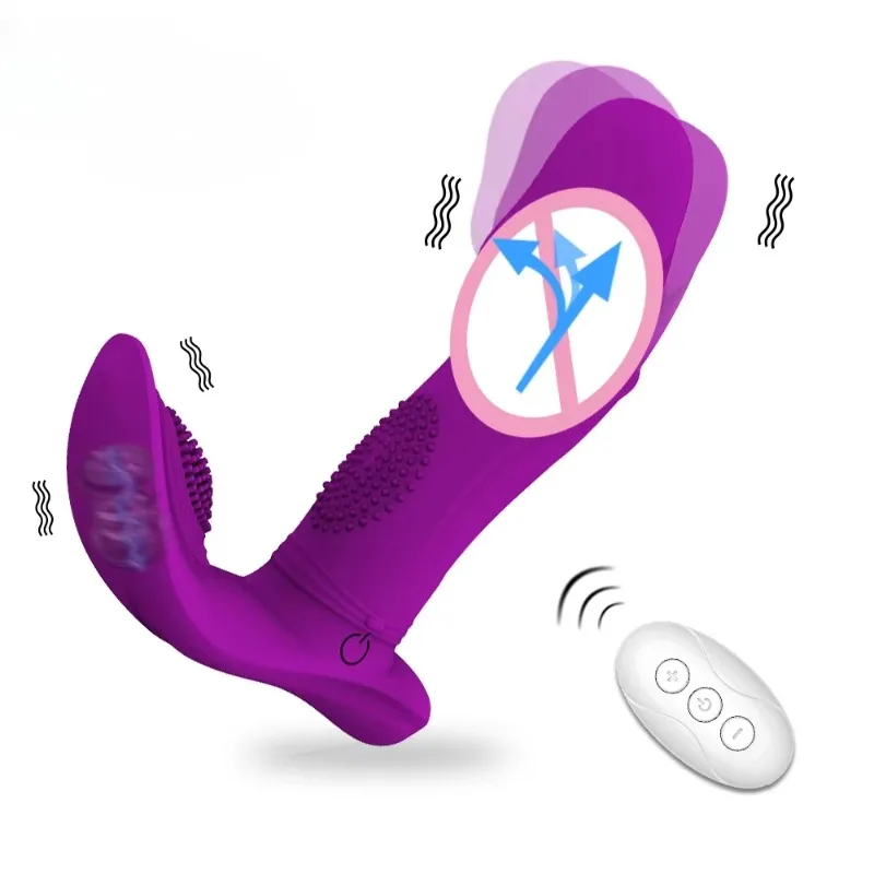 يمكن ارتداؤها G Spot Vibrator Mimic Finger Clitoris Stimulator، هزاز اللباس الداخلي الهادئ مع جهاز تحكم عن بعد لاسلكي، للنساء ألعاب الجنس المثيرة #2