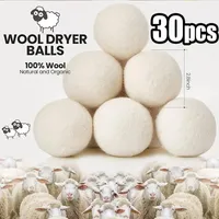 Wool Dryer Balls Reusable Natural Fabric Softener Laundry Washing Machine Accessories Home Washing Fleece Dryer Balls Clothes