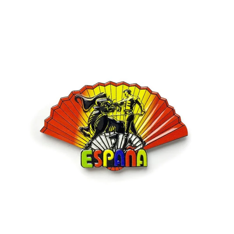 

Spanish Style Fan-Shaped Pattern Fridge Magnet Travel Souvenir Unique Design Kitchen Decorative Item