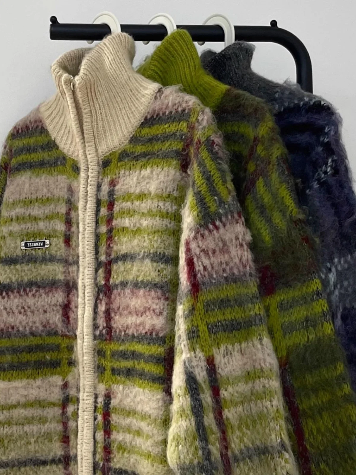 

American Retro Thiened Lazy Sle Sweater Men Women Autumn Winter Loose Fluffy Knitted Cardigan Couple Coat Casual Leisure