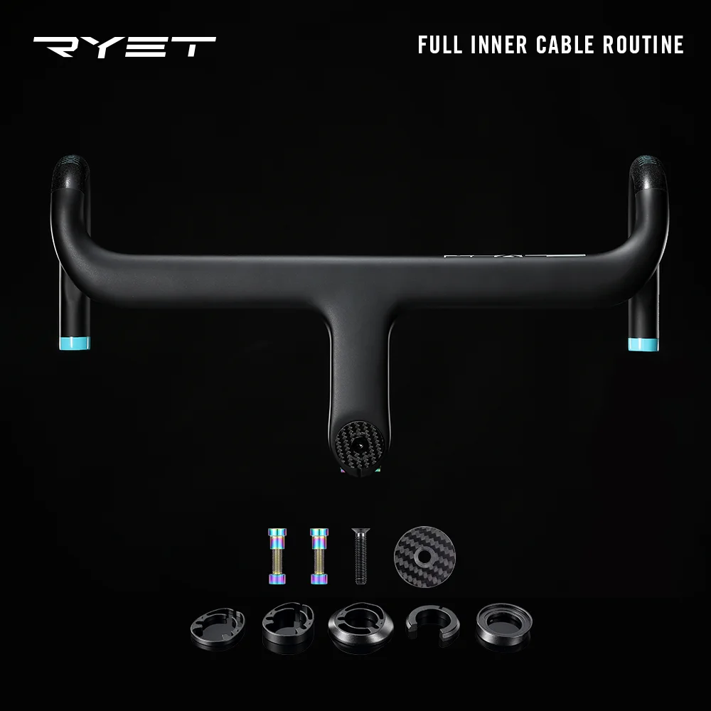 RYET VARO-1 Carbon ROAD Handlebar 28.6mm Road Bike Bent Bar Reduce Resistance Integrated Bicycle Handlebar Parts Racing