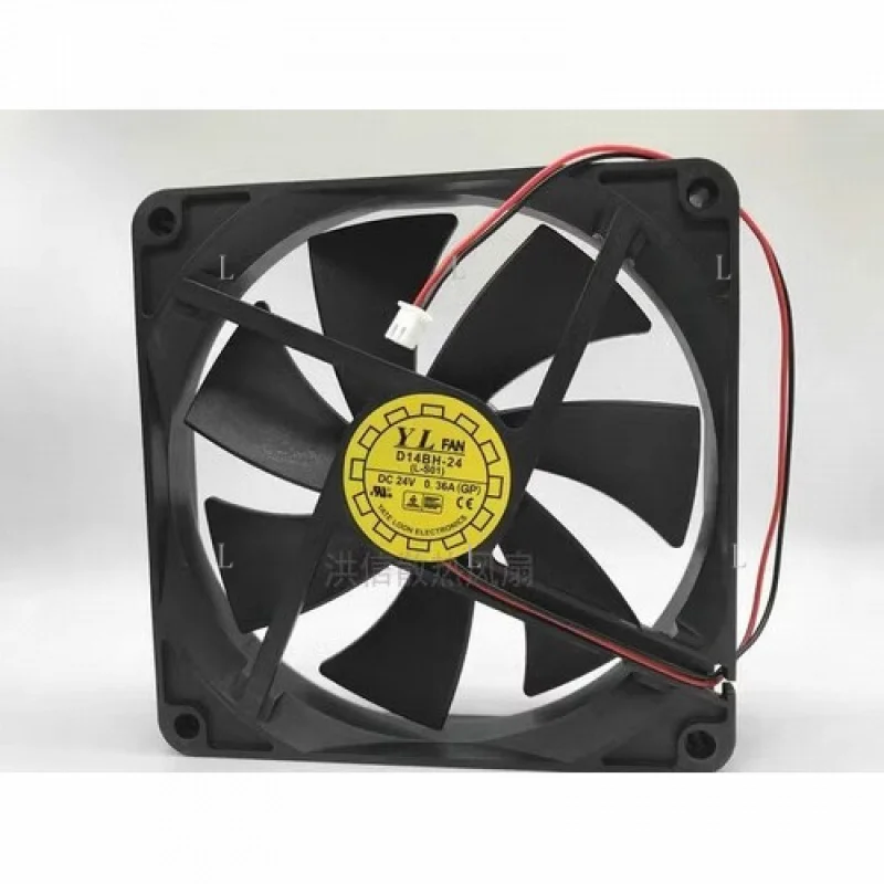 

L 1 PCS for Y.L.FAN fan D14BH-24 DC24V 0.36A 14025 14cm 2 wire cooling fan