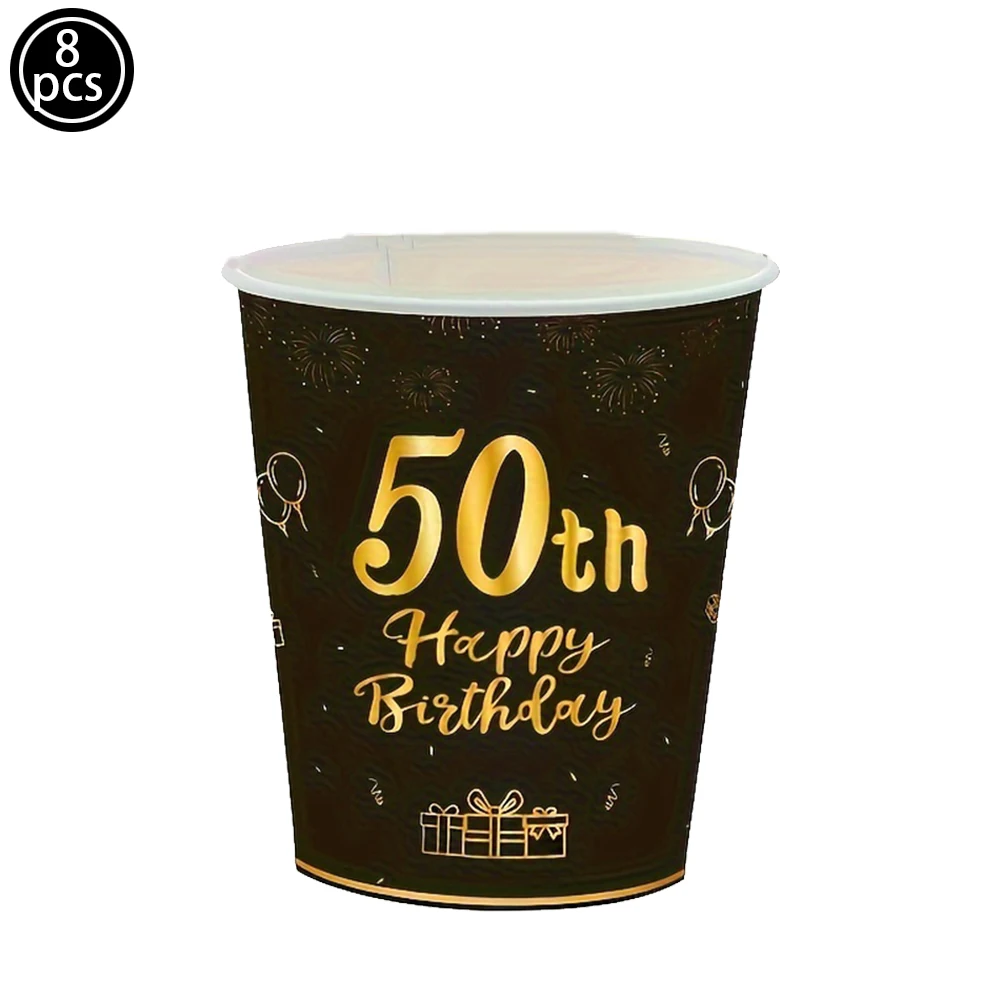 Men Women Birthday Disposable Tableware Party Decor 30 40 50 60 Years Anniversary Party Adult Happy Birthday Party Supplies