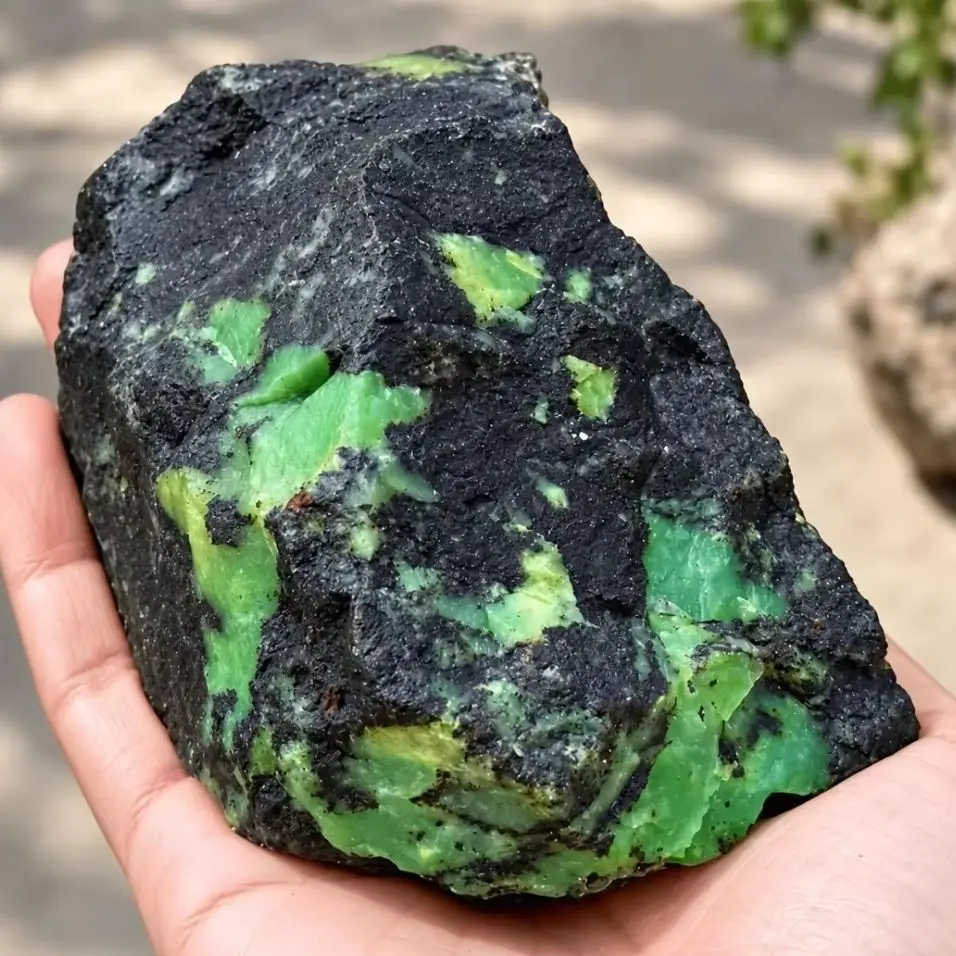 Natural Green Jasper Opal Raw Stone Swiss Opal Rough Crystal Healing Mineral Specimen Chakra Balance Spiritual Witchcraft Decor