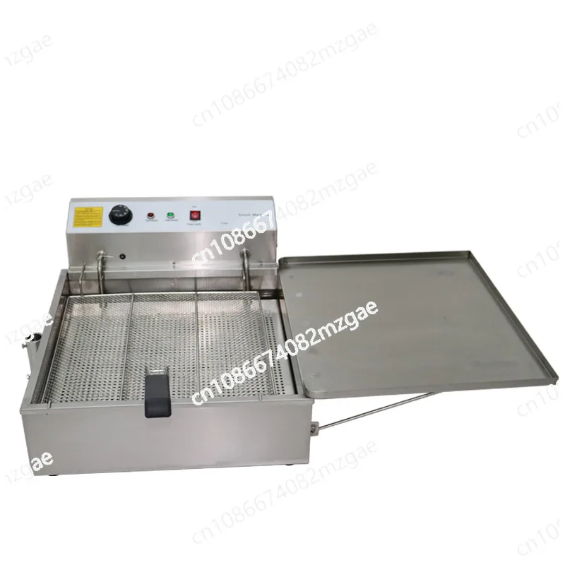 

Commercial desktop electric fryer, stainless steel electric fryer, large-capacity single-cylinder fryer with valve factory