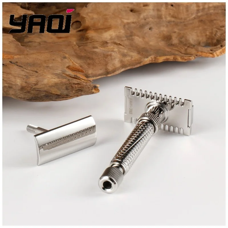 YAQI Ultima Open Comb Adjustable Stainless Steel Safety Razor Mens Wet Shave Tools Best Gift for Men Mens Gift