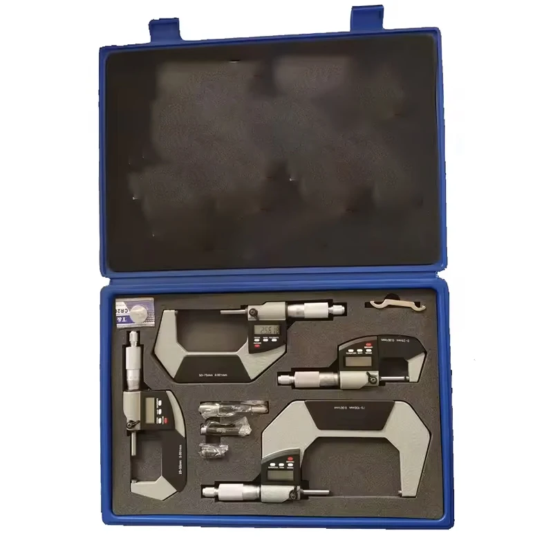 0-25mm 25-50mm 50-75mm 75-100mm 0.001 mm Electronic Outside Micrometer Digital Micrometer Gauge Meter Micrometer Measuring Tools