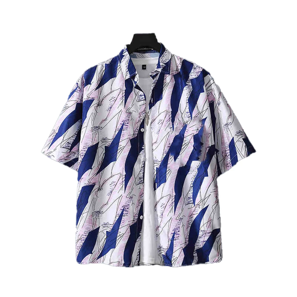 2025 Coconut Tree Simple Graphic Shirt Men 3D Print Hawaiian Shirts Tops Hawaiian Beach Short Sleeve Casual Button Lapel Blouse