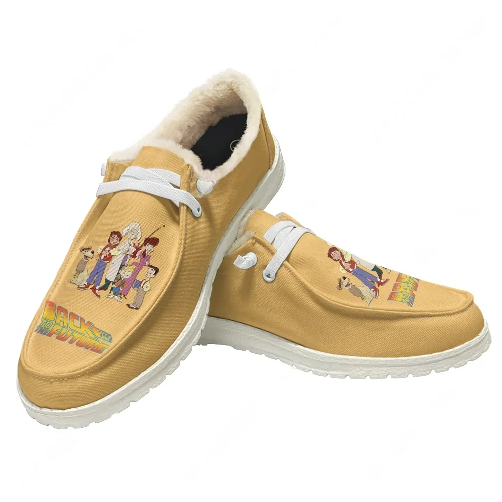 Back to the Future Plush Flat Shoe Men Women Teenager Warm Shoe Indoor Outdoor High Quality Lightweight Shoes Customize Footwear view 2