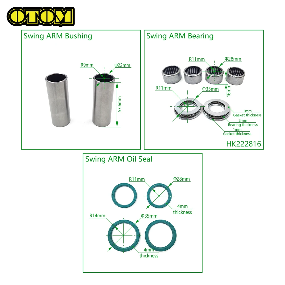 Motorcycle For YAMAHA Swing ARM Bearing Oil Seal Bushing YZ250 MONSTER YZ250F YZ250X YZ450F WR250F WR450F Shock Maintenance Kit