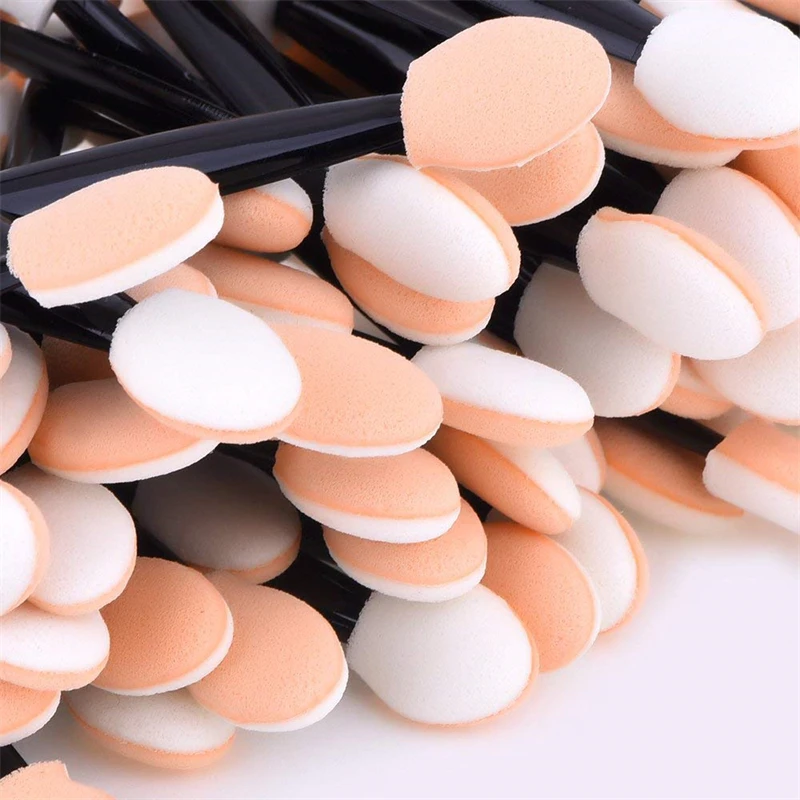 50/10pcs Nail Powder Brushes Sponge Double-head Mini Sponge Sticks Nails Art Mirror Chrome Pigment Applicator Makeup Tools