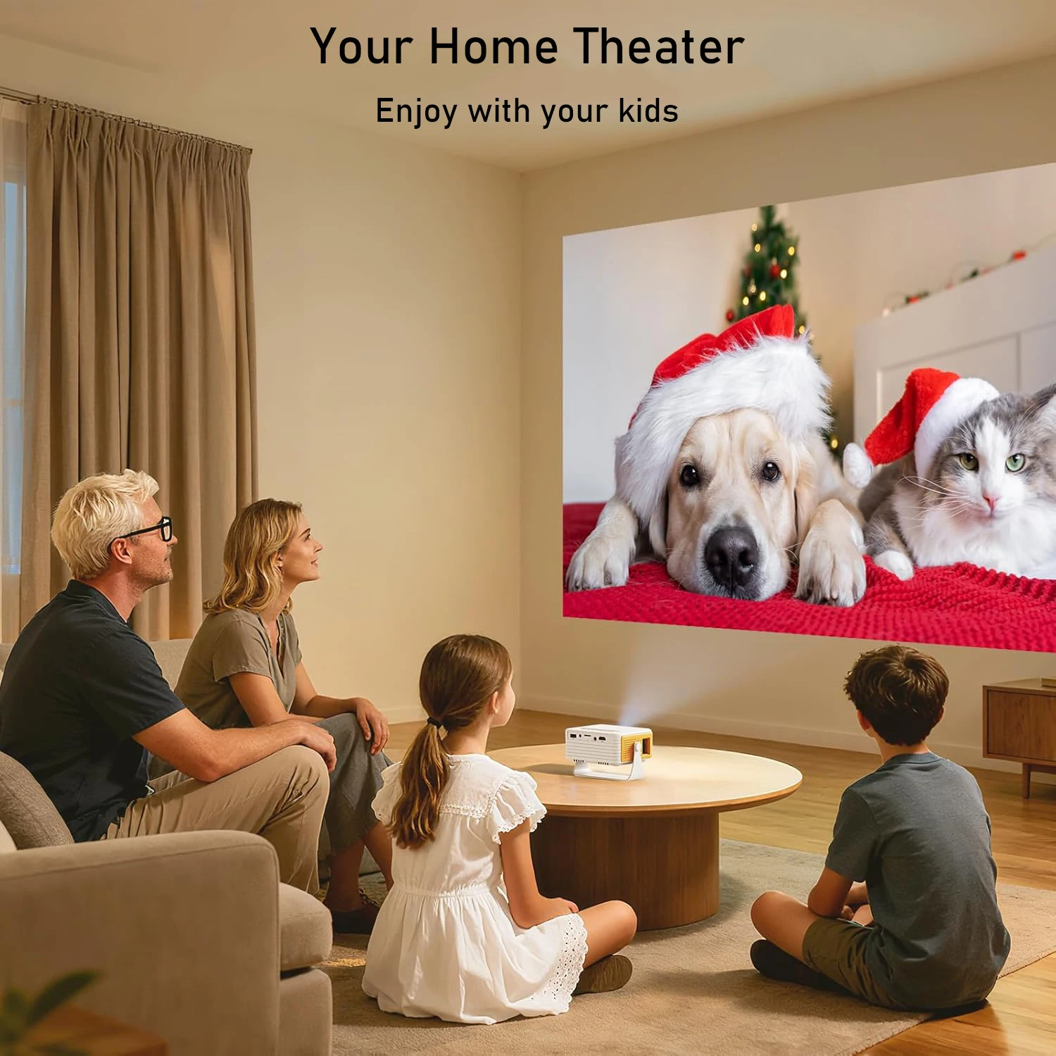Salange Y3Pro Mini Portable Projector Native HD 720P Support 1080P Mirroring Version For Android/IOS Phone/HD Port/ USB/TV Stick view 3