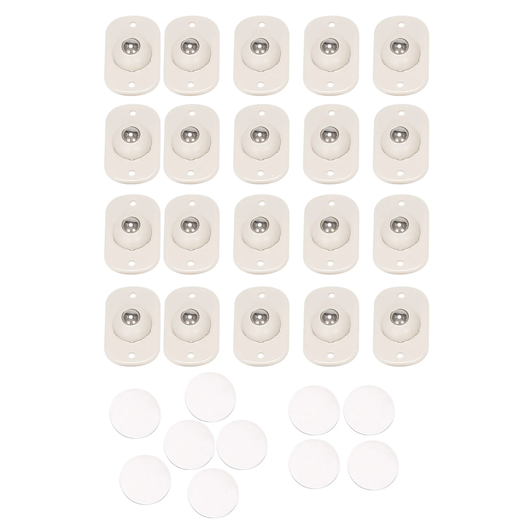

20 шт. самоклеящиеся поворотные ролики из нержавеющей стали мини-паста универсальное колесо вращение на 360 градусов шкив