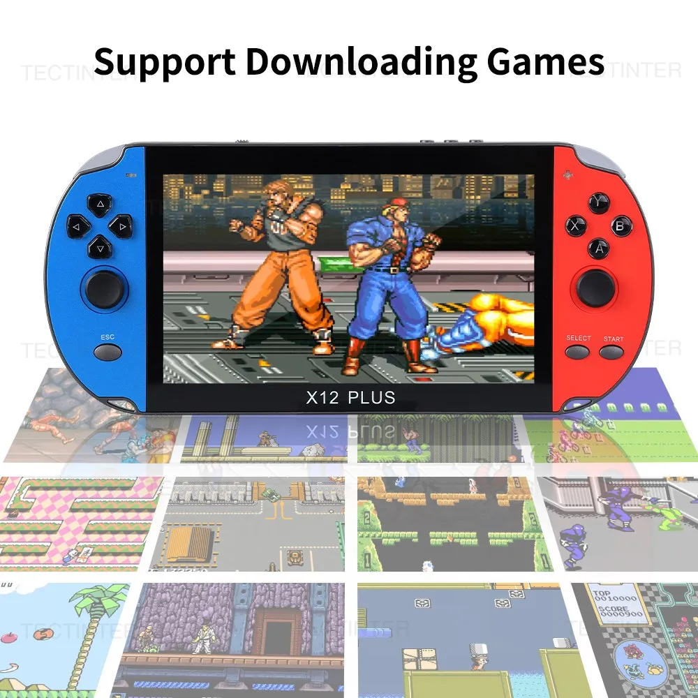X7/X12 Plus Lettore di giochi portatile retrò 10000 giochi integrati Gioco classico Console portatile Console per videogiochi audio Uscita AV
