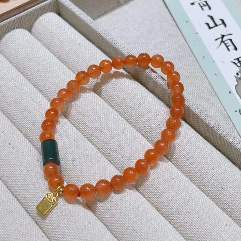 

Новые бусины из натурального агата Nanhong с одним кольцом и брендовыми аксессуарами Модные женские модели