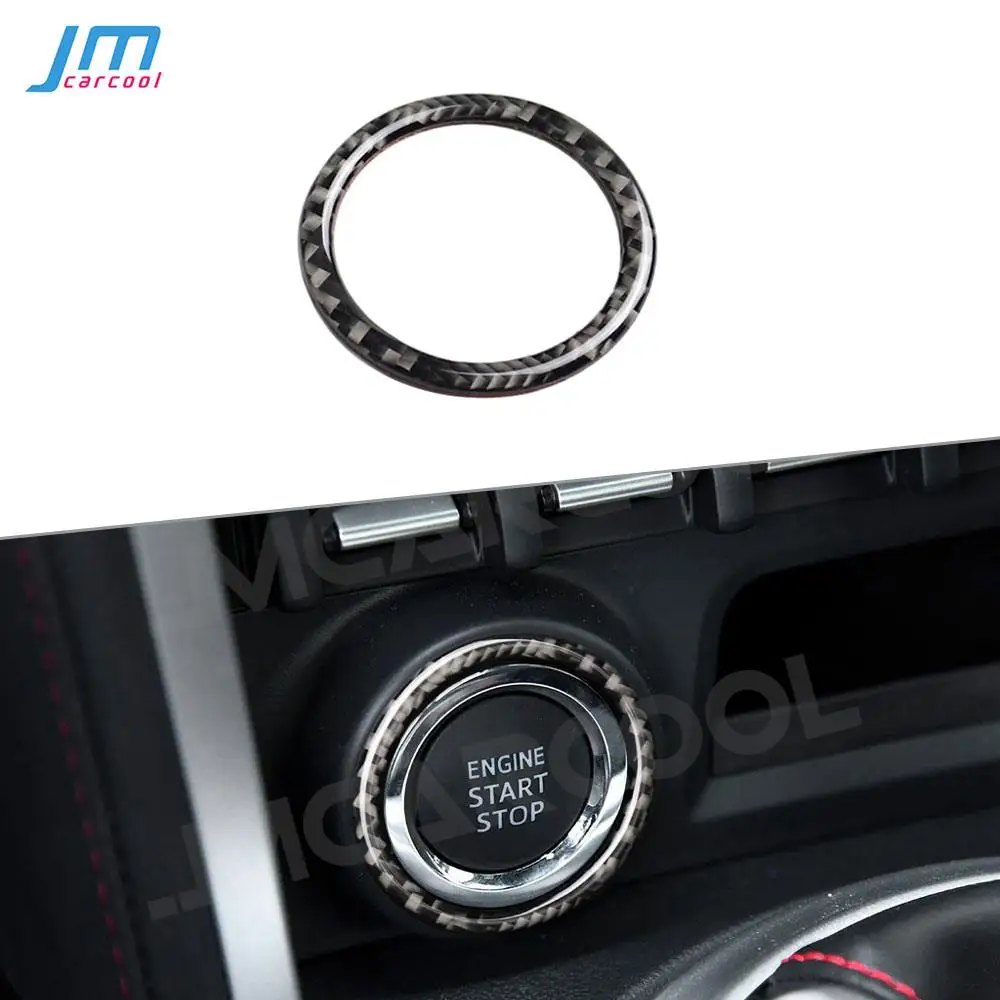 

Carbon Fiber Car Engine Start Stop Button Trim Ring Decorative Sticker For Toyota GT86 FT86 ZN6 Subaru BRZ 2013-2017