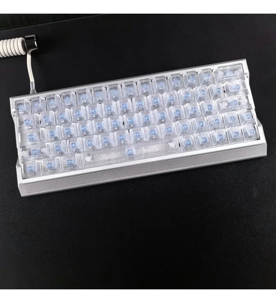 Ice carbon keycap 3.0 side engraved light transmission adaptation Maicong Ace68 Night Demon EV63 made68 ATKRS6