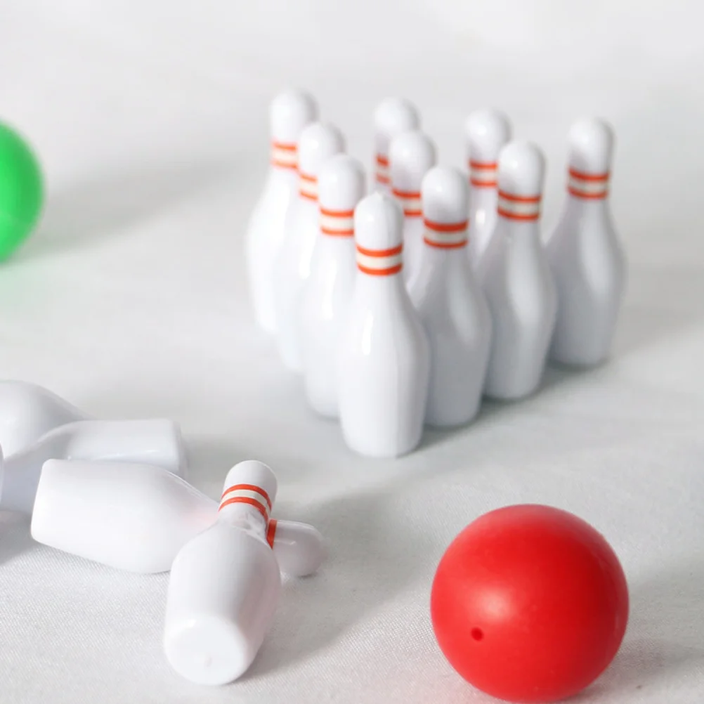 Zacht poppenhuis Bowling Babyspeelgoed Kleine pinnen Pp Miniatuur Sportspellen Decoratie