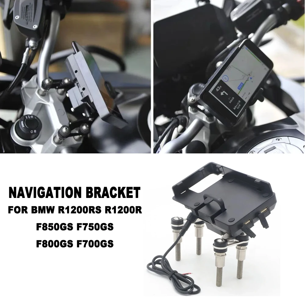 

Handlebar Stand Holder Phone GPS Plate Bracket For BWW R1200R R1200RS F750GS F850GS 2018-