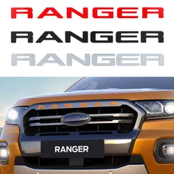 Per Ford Ranger 2015-2021 Griglia Top Logo Lettera Grill RANGER 3D Emblema Formato originale ABS Adesivo con colla Cromo Styling