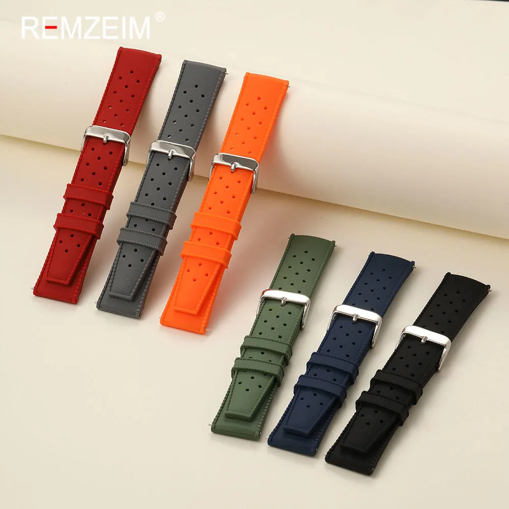 Wasserdichtes Silikon-Uhrenarmband, 18 mm, 20 mm, 22 mm, Schnellverschluss, Herren-Uhrenarmband, Sportarmband, Ersatzband für Männer und Frauen
