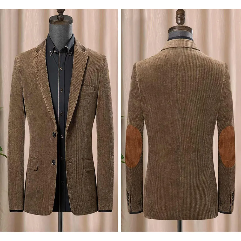 الرجال سروال قصير السترة مع الكوع التصحيح رجل سروال قصير سترة عادية واحدة الصدر ربيع الخريف في الهواء الطلق رجل معطف رياضي