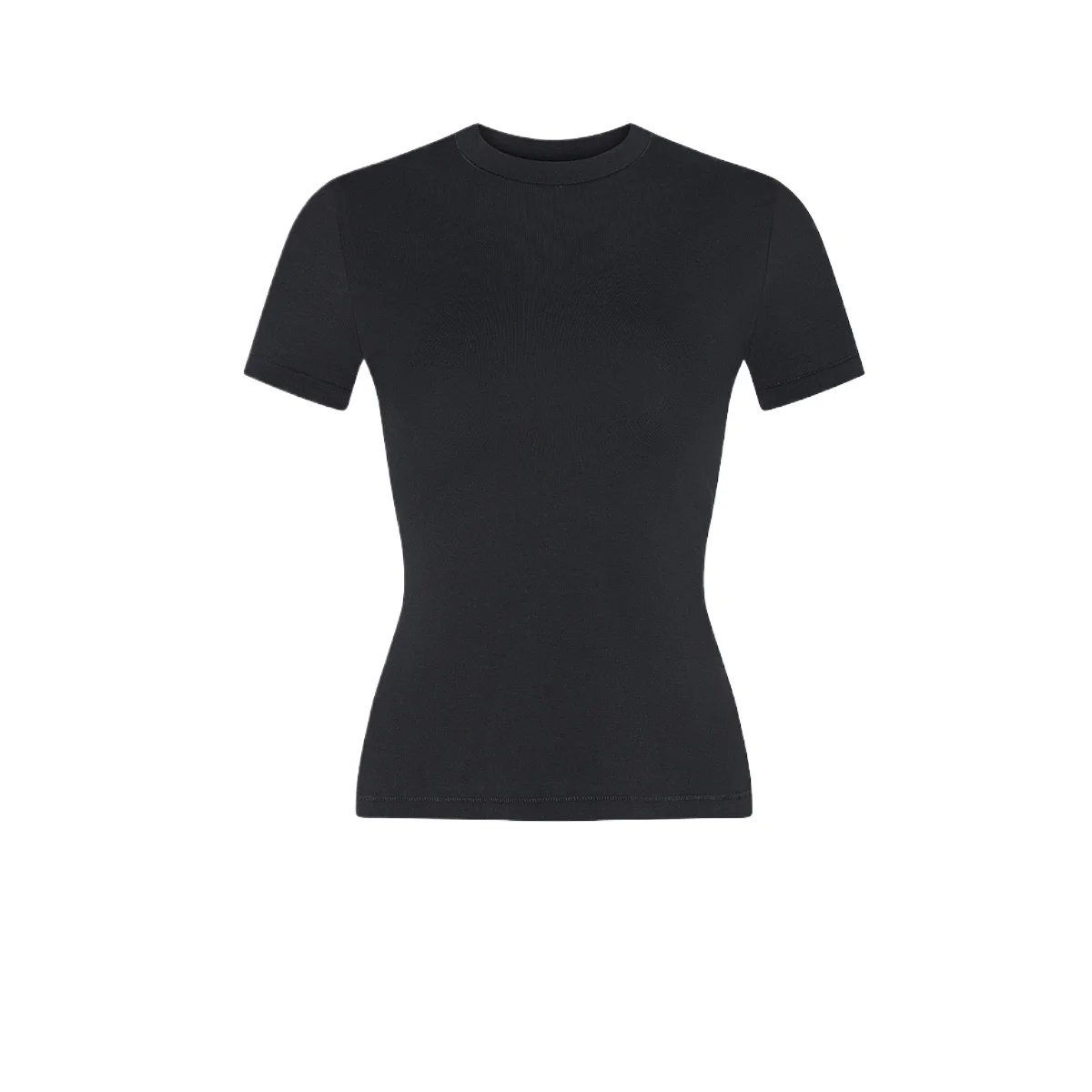 Custom LOGO Women's 200G High Elastic 90% Cotton Spring Summer New  Shoulder Short Slim Short Sleeve T-Shirt Casual Sports Top