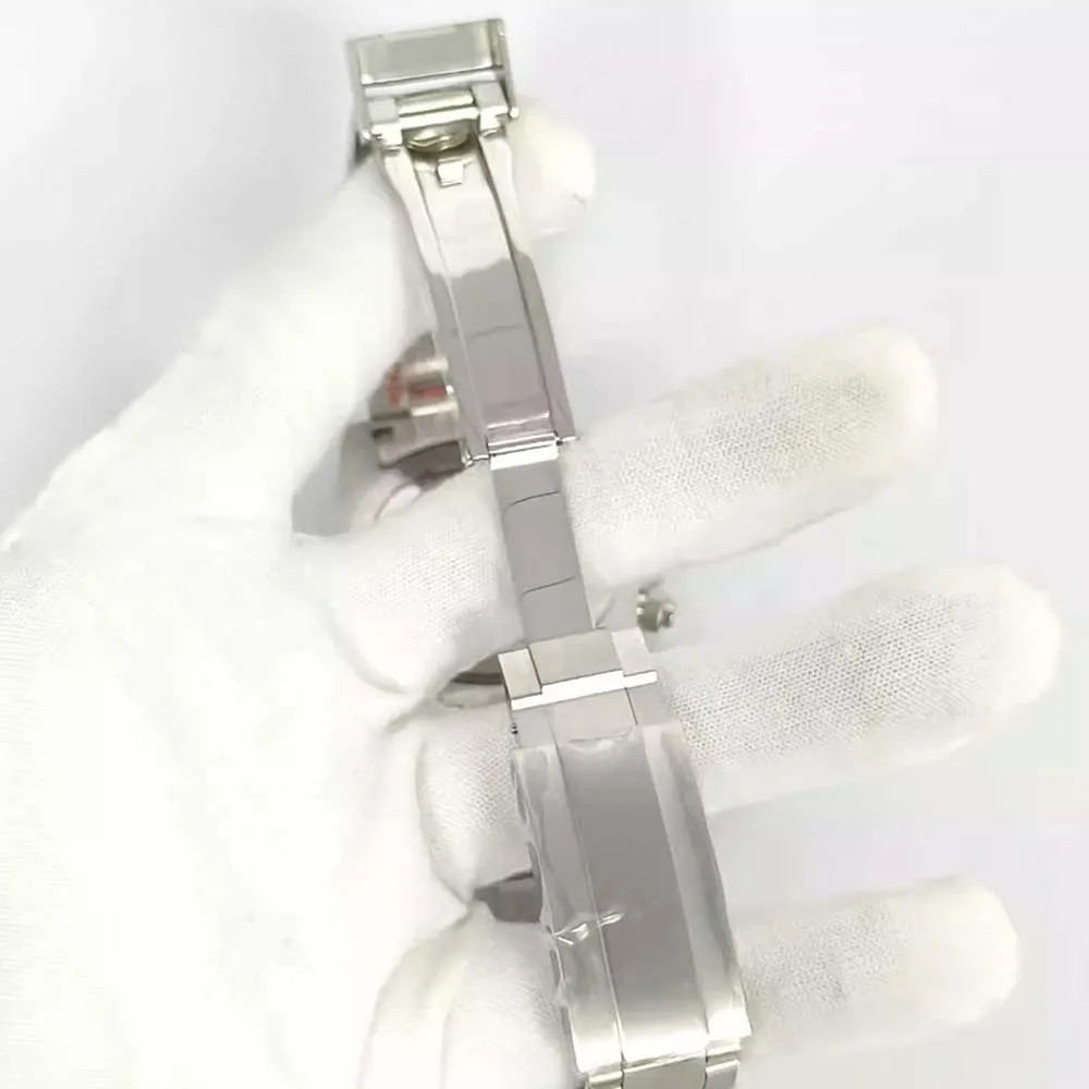 ل VK63 حافظة 316L الفولاذ المقاوم للصدأ مرآة مسطحة الياقوت الزجاج 40 مللي متر ساعة حزام لحركة الكوارتز VK63 #6