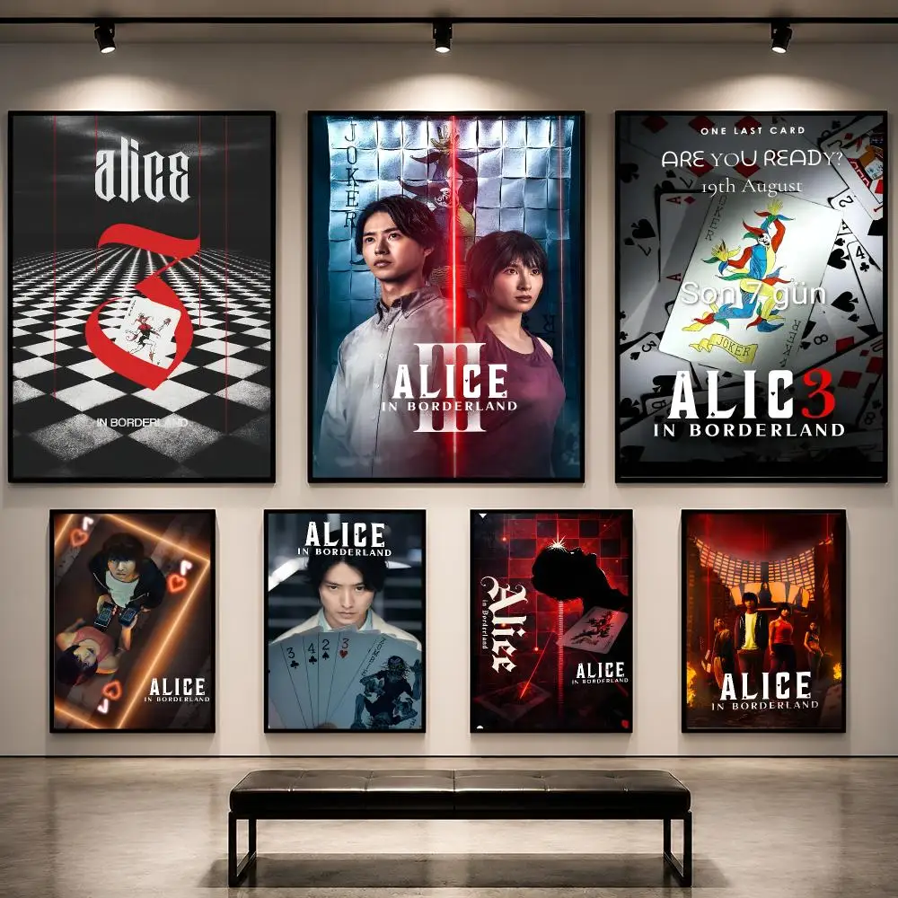 Series Alice In Borderland Thriller Poster Removable PP Decorative Poster Water-Resistant Print Apartment Dorm Office Cafe Gift