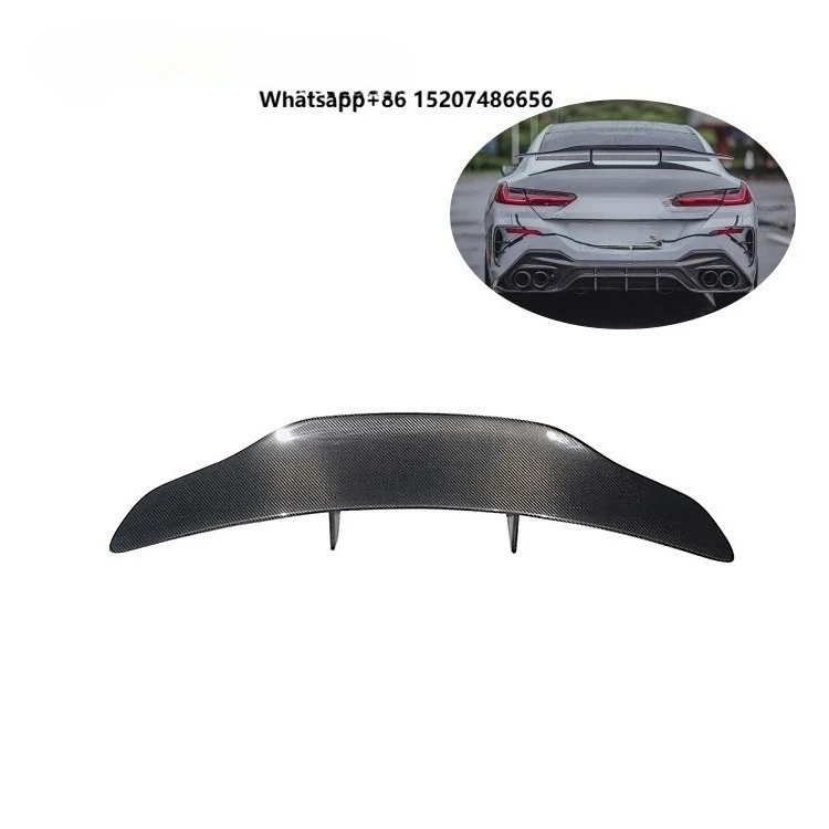 Car Modification Accessories Carbon Fiber Rear Spoiler 3K Twill Weave Rear Trunk Spoiler Wing for  8 Series G14 G15 G16