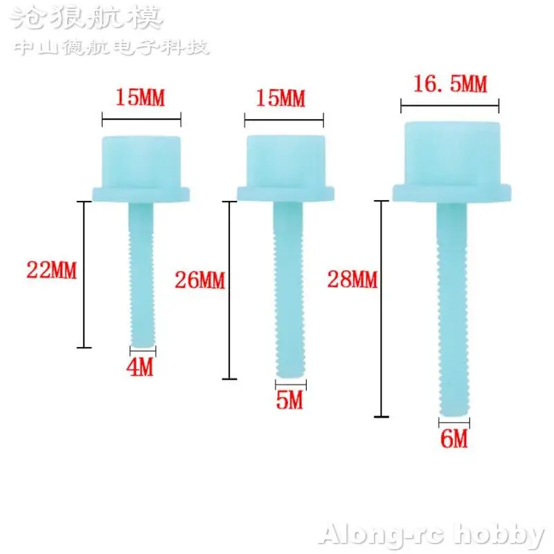 10pcs 4mm or 5mm or 6mm Nylon Screw Hand Screw For Model Aircraft DIY RC Plane Airplane Gas PlanePart