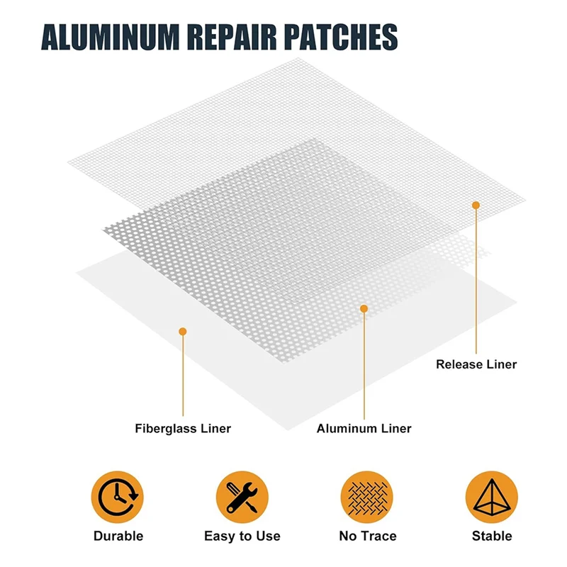 

A93Z For Large Hole Repair Kit 8Pack, 6/8/12/12 Inch Drywall Patch Set With Scraper& Sandpaper Included