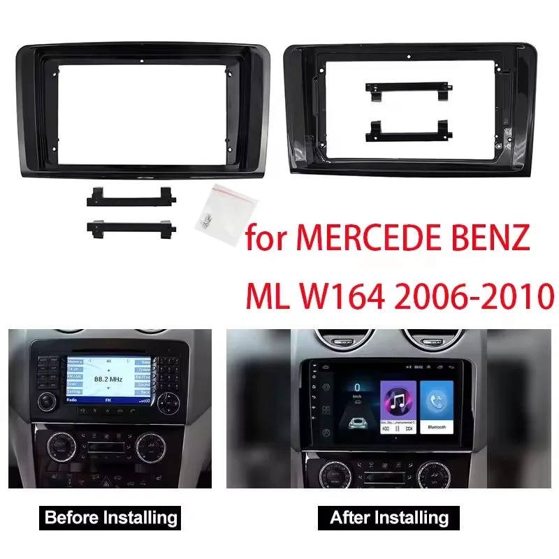 9 Inch For MERCEDE BENZ ML GL ML350 GL320 X164 W164 Car Radio Stereo Android GPS MP5 Player Fascia Planel Frame Dashboard Cover