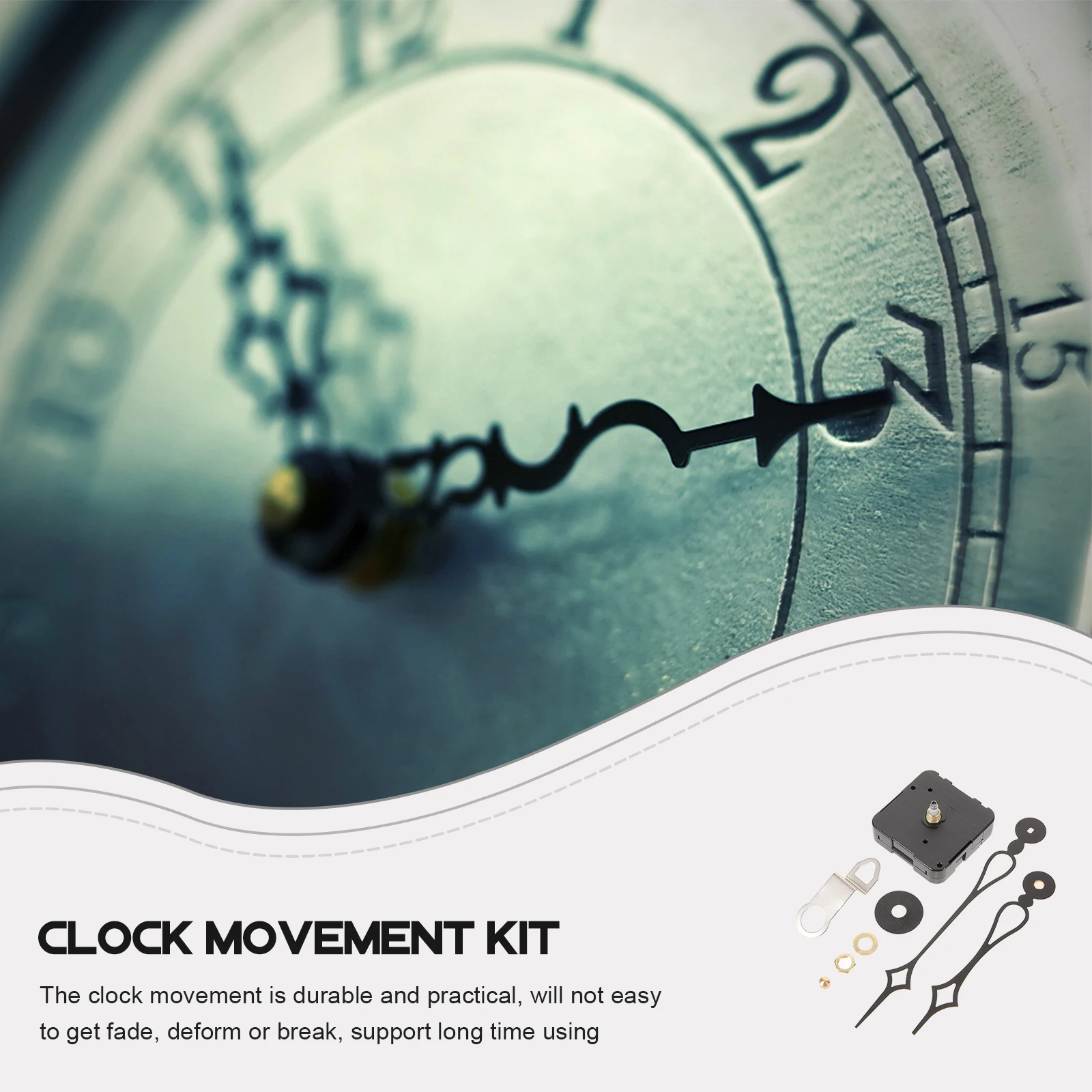 

1 set 1 Set Clock Movement Kit Mute Mechanism For Diy Wall Clock Repair Replacement Parts Hands Lightweight Durable Tool