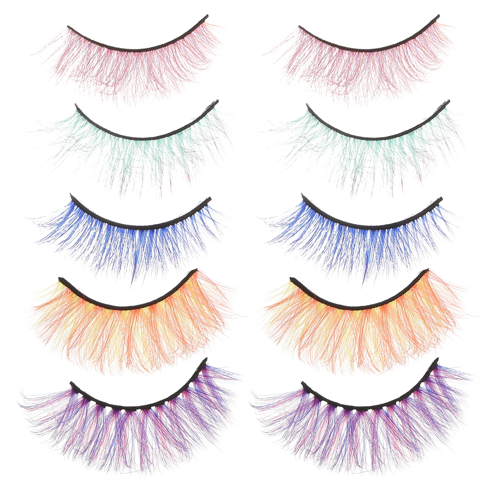 

5Pairs Fake Lashes 3D Natural False Eyelash Extensions for Party Club Cosplay Prom Makeup Lashes