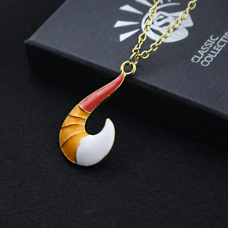 Anime Peacock Orange Shrimp Tail Enamel Pendant Keychain Conch Bay Girl Necklace Musical Snake Bracelet Jewelry Gift